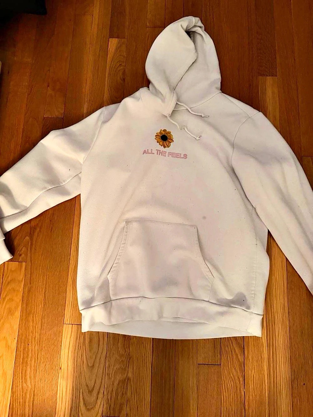 Rue21 All the Feels Sunflower White Hoodie